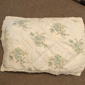 COPY - Simply Shabby chic pillow standard sham- blue floral